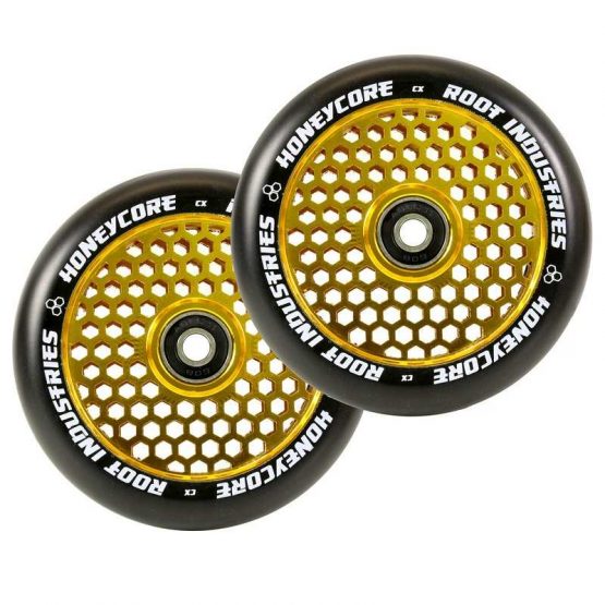 root industries honeycore 110mm wheels black gold 2