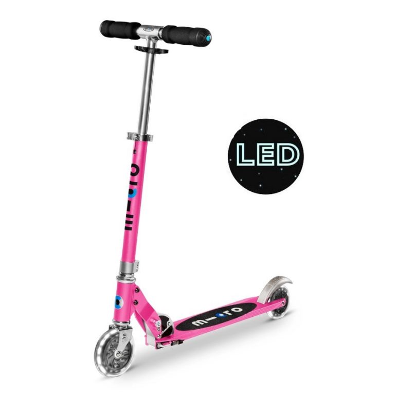 Micro Sprite LED Pink Happy Wheels Bikes and Scooters